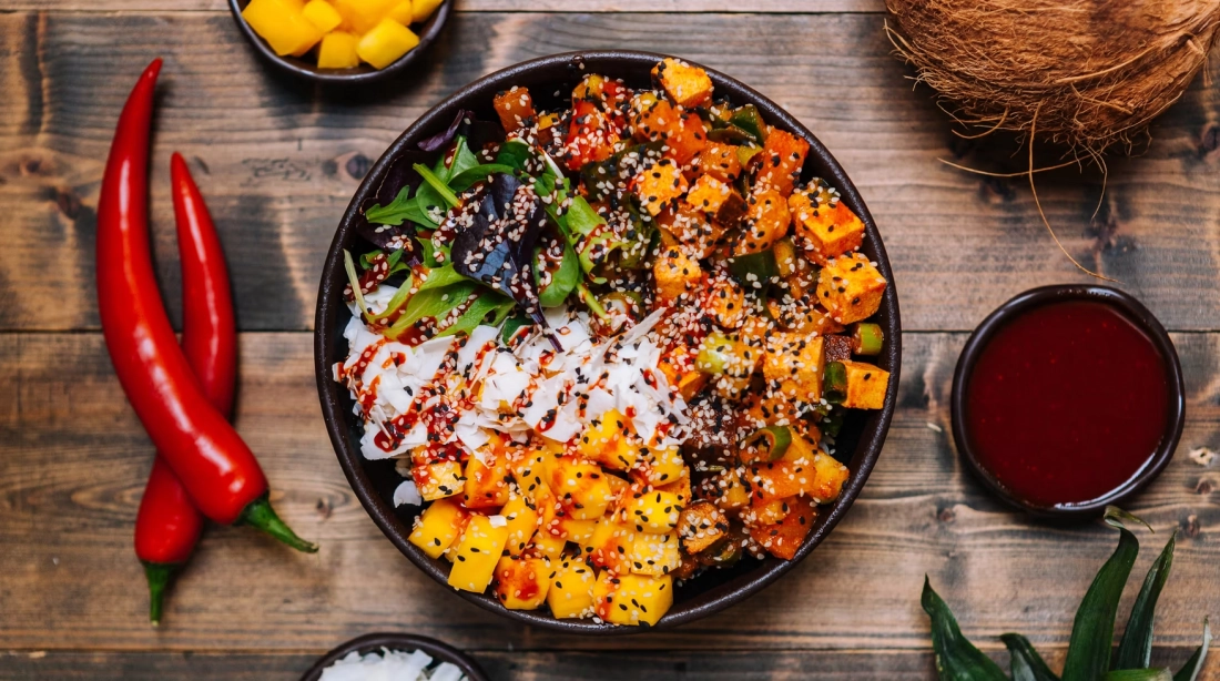 Spicy Tropical Tofu Bowl